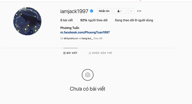 Jack xoá toàn bộ bài viết của mình trên Instagram giữa bê bối tình ái