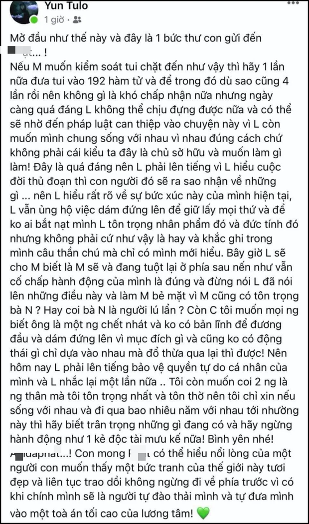 Dòng trạng thái của Hoài Lâm đang khiến cộng đồng mạng bàn tán xôn xao. 