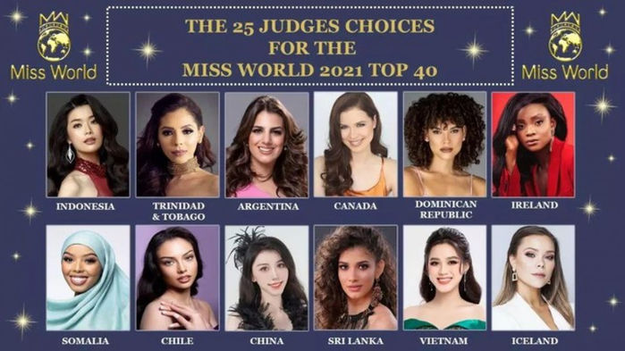 Dàn thí sinh lọt top 40 đều là những đối thủ mạnh của Đỗ Thị Hà. Ảnh: Miss World